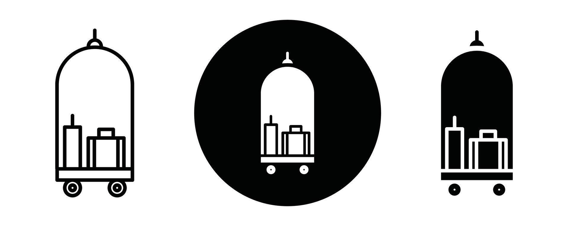 Hotel service outline icon collection or set. Hotel service Thin line art vector