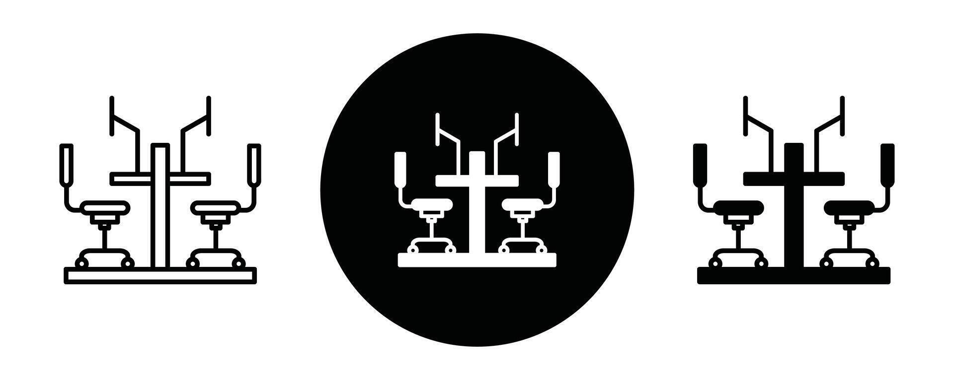 Cubicle outline icon collection or set. Cubicle Thin line art vector