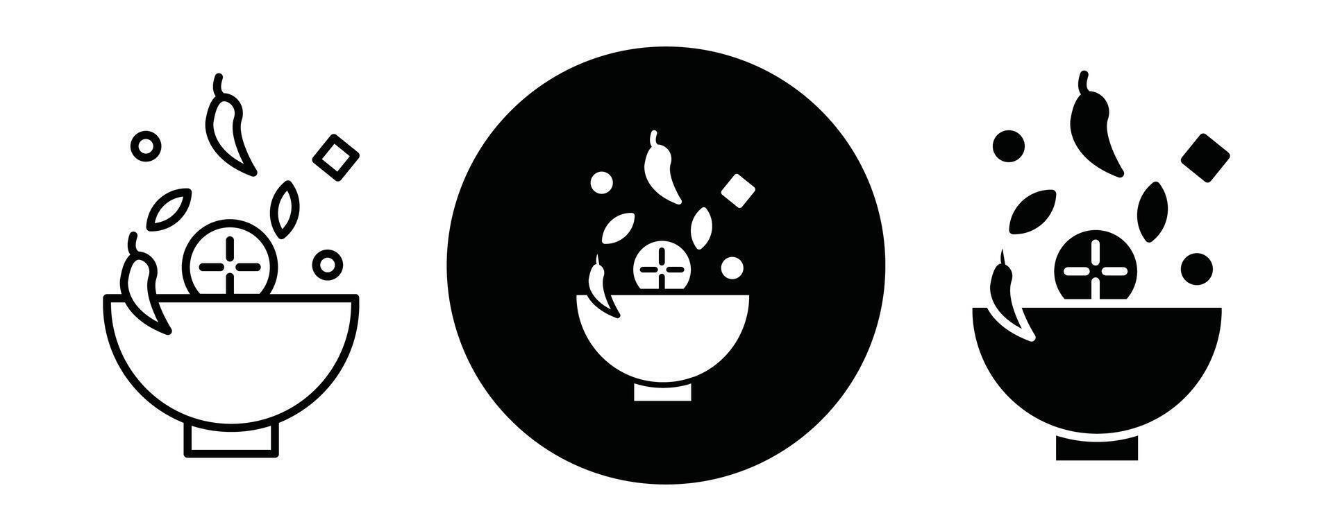 Ingredients mix outline icon collection or set. Ingredients mix Thin line art vector