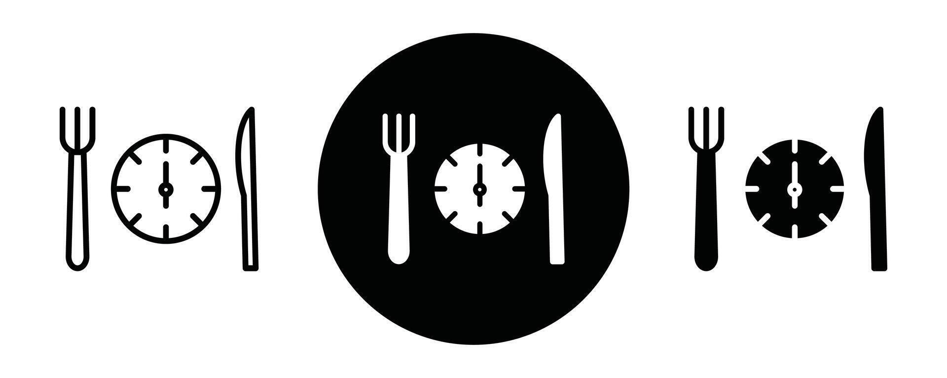 Intermittent fasting outline icon collection or set. Intermittent fasting Thin line art vector