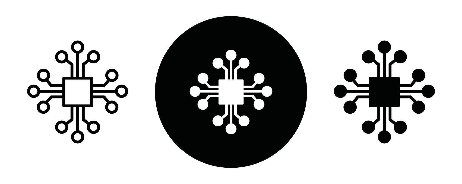 ICT outline icon collection or set. ICT Thin line art vector