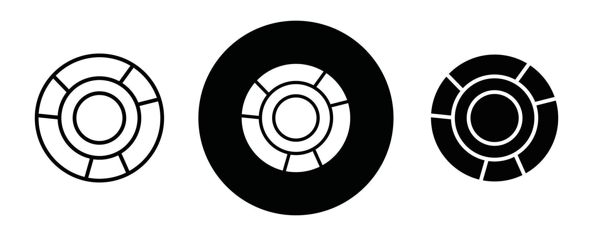 Lifebuoy outline icon collection or set. Lifebuoy Thin line art vector