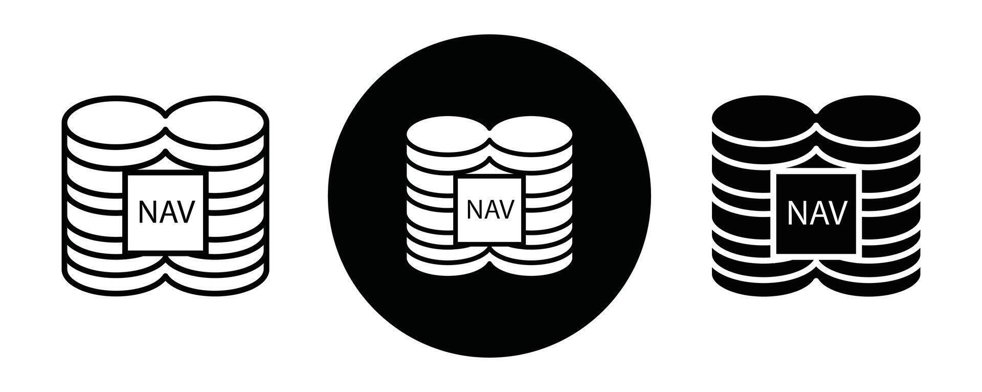Net asset value outline icon collection or set. Net asset value Thin line art vector