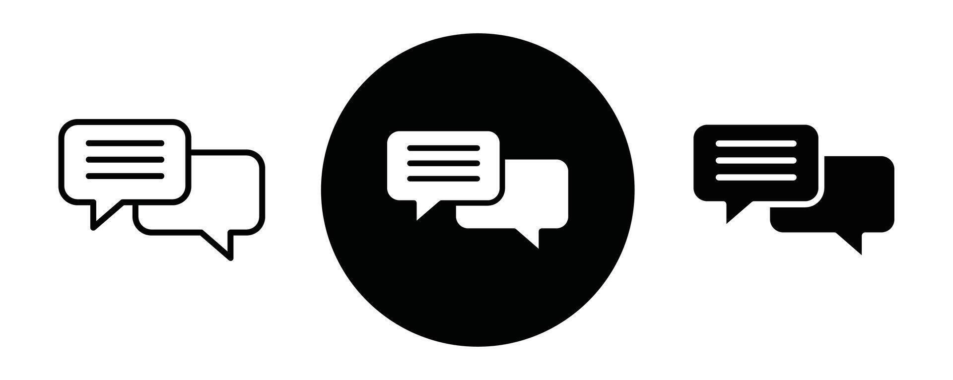 Messaging outline icon collection or set. Messaging Thin line art vector