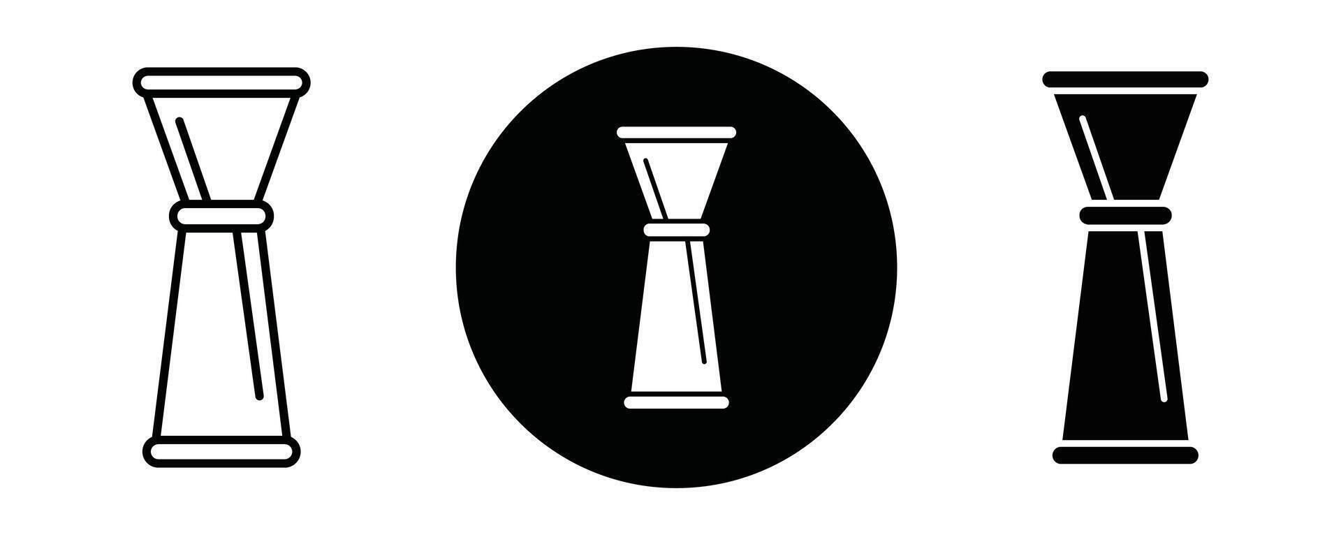 Jigger outline icon collection or set. Jigger Thin line art vector