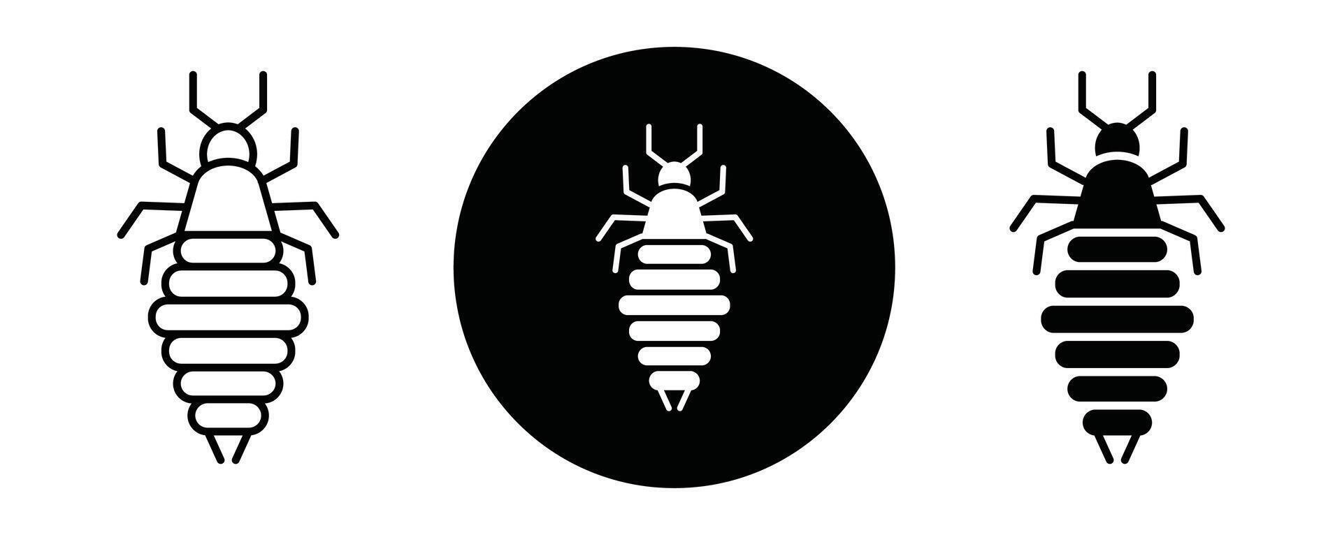 Louse outline icon collection or set. Louse Thin line art vector