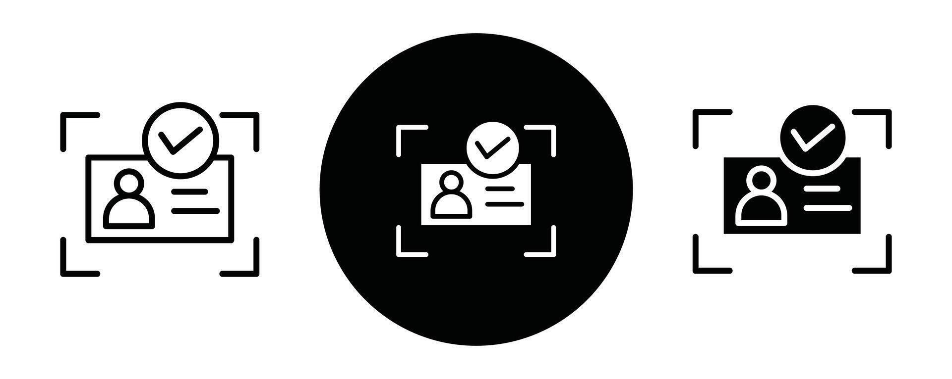 Kyc outline icon collection or set. Kyc Thin line art vector