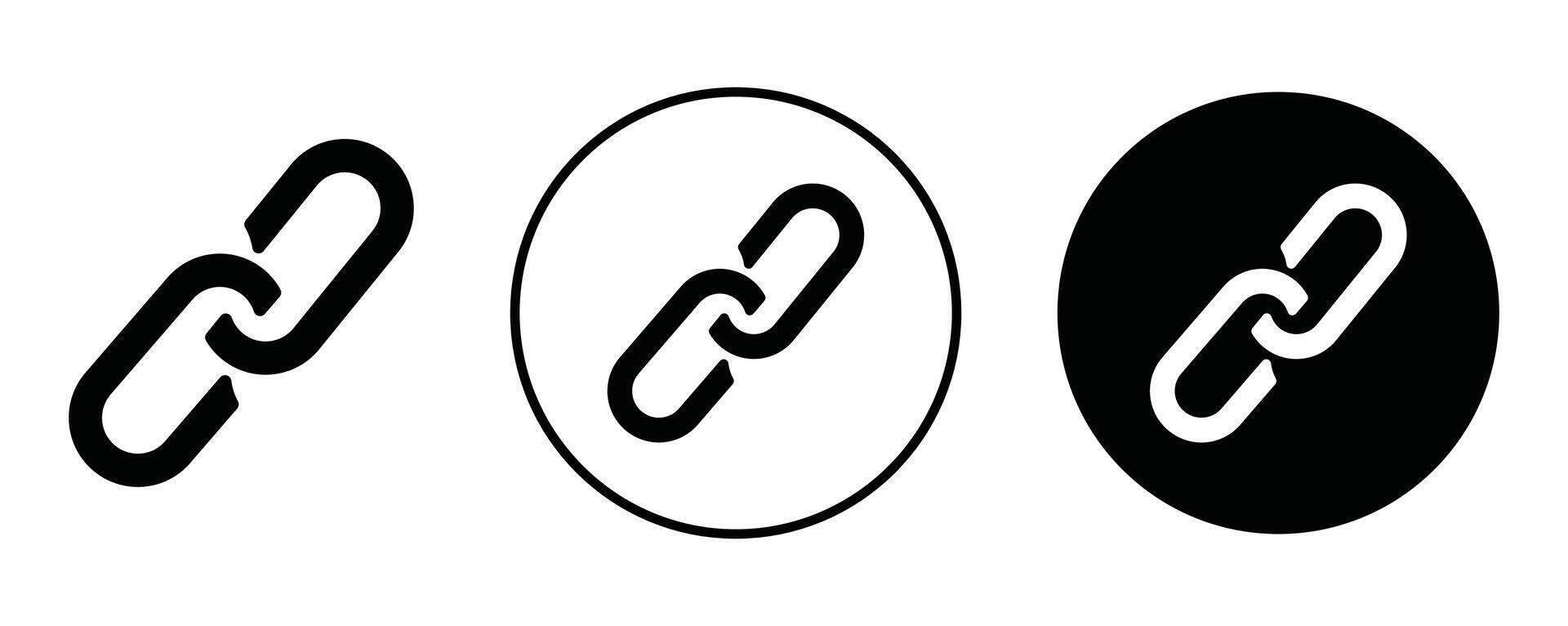 Link outline icon collection or set. Link Thin line art vector