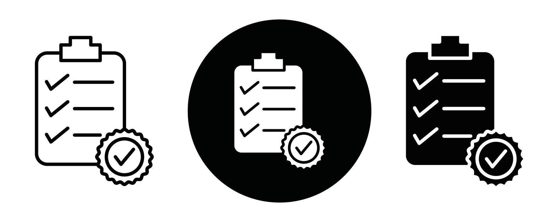 Quality check outline icon collection or set. Quality check Thin line art vector