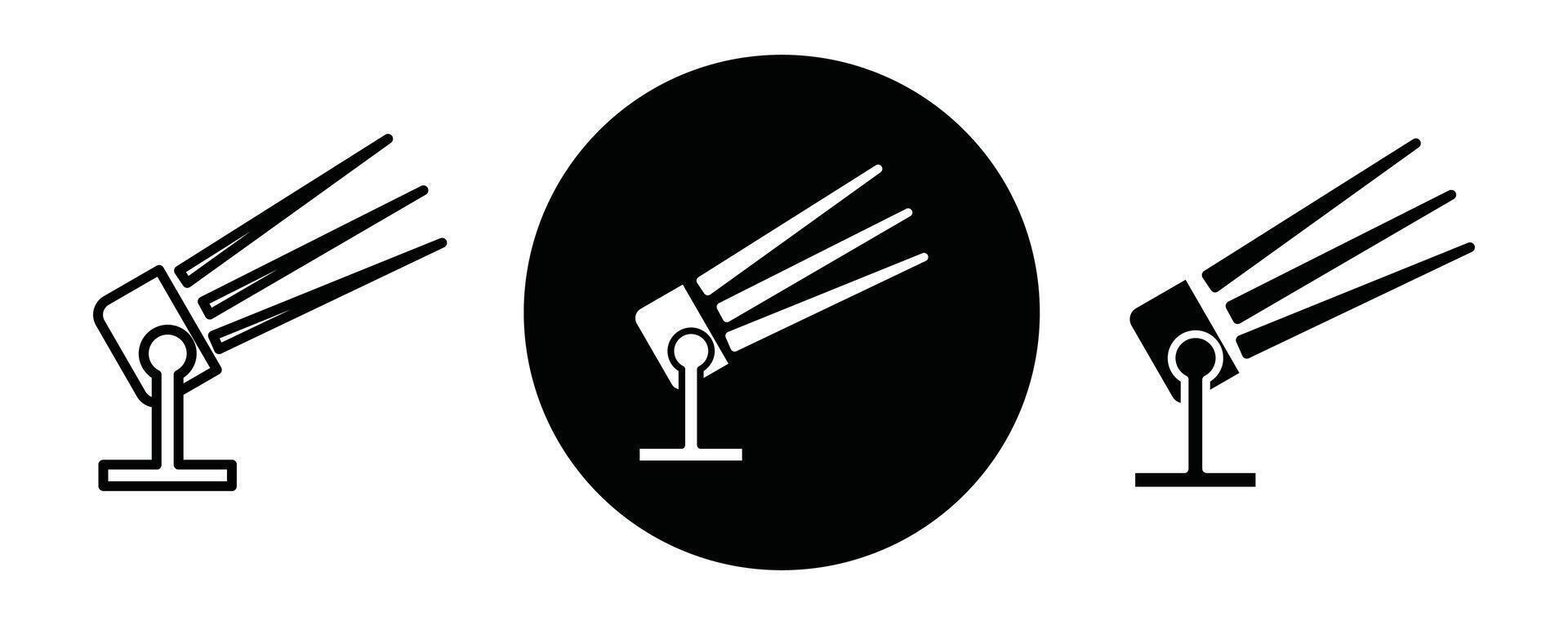 Searchlight outline icon collection or set. Searchlight Thin line art vector