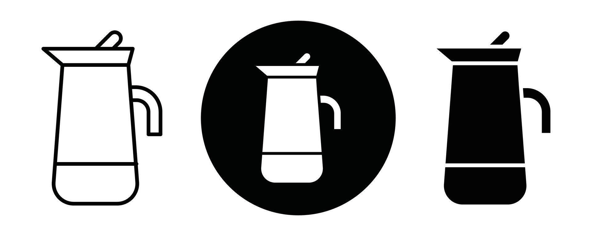 Percolator outline icon collection or set. Percolator Thin line art vector