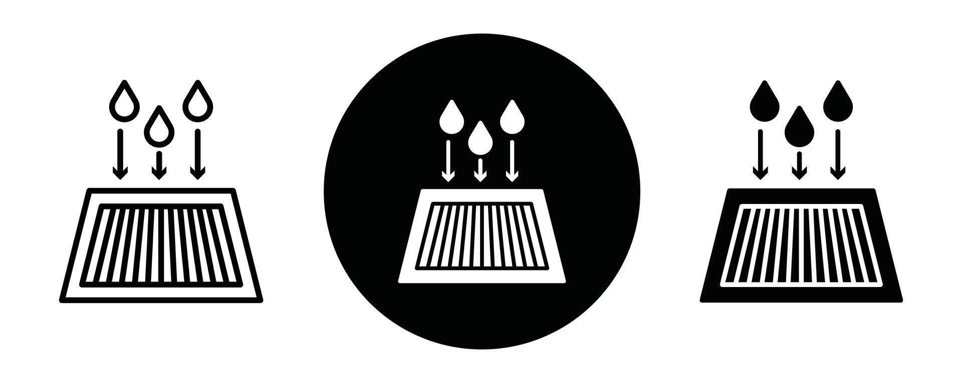 Sewer drain outline icon collection or set. Sewer drain Thin line art vector