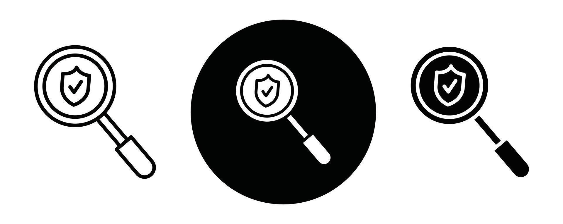 Security scan outline icon collection or set. Security scan Thin line art vector