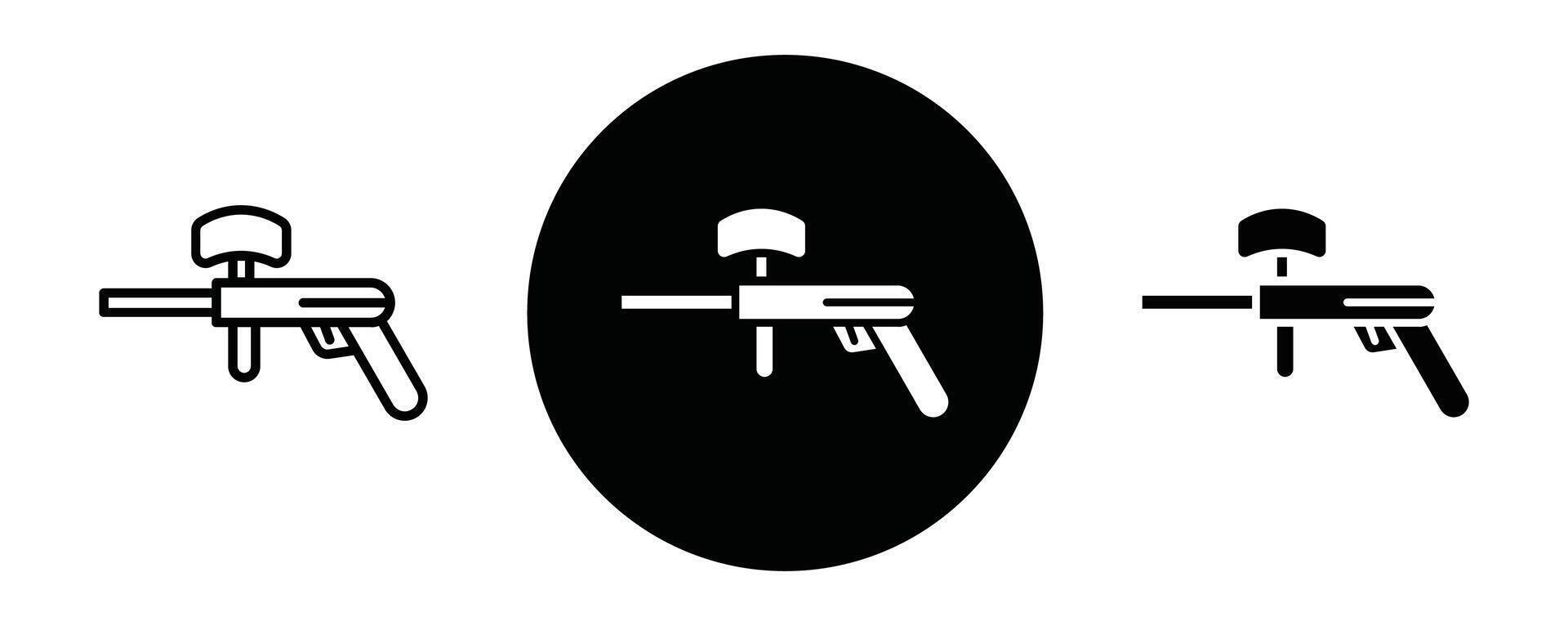 Paintball outline icon collection or set. Paintball Thin line art vector