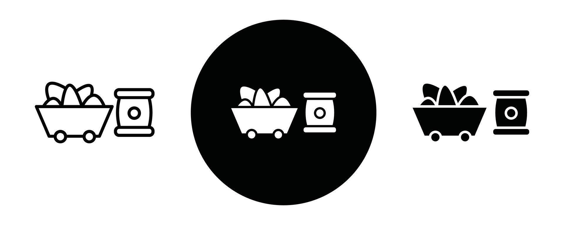 Raw material outline icon collection or set. Raw material Thin line art vector