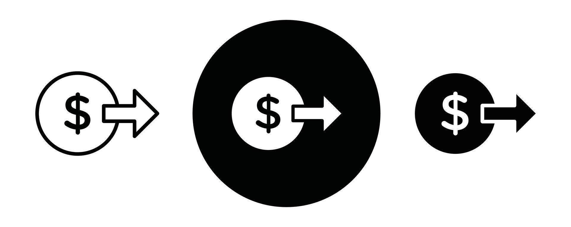 Send money outline icon collection or set. Send money Thin line art vector