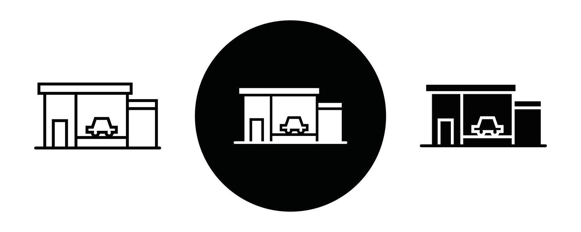 Showroom outline icon collection or set. Showroom Thin line art vector