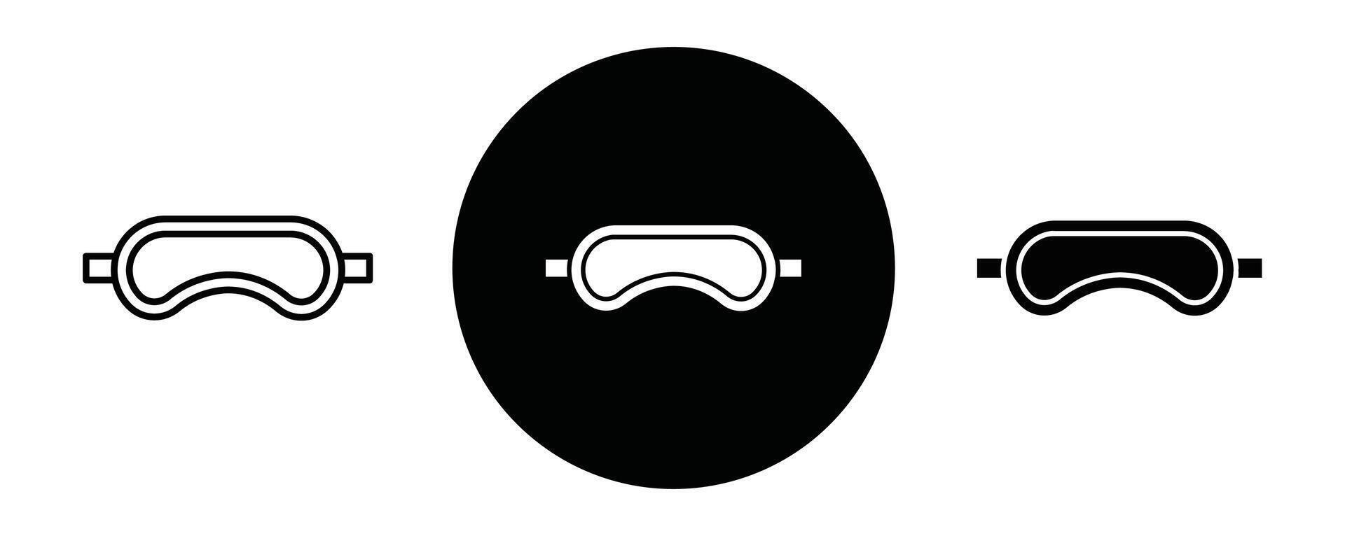 Sleeping mask outline icon collection or set. Sleeping mask Thin line art vector