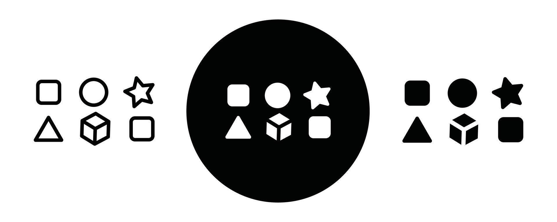 Variety outline icon collection or set. Variety Thin line art vector