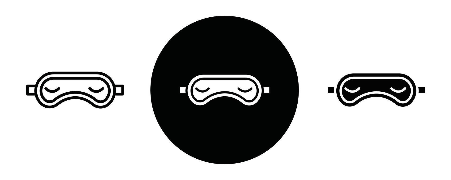 Sleep mask outline icon collection or set. Sleep mask Thin line art vector