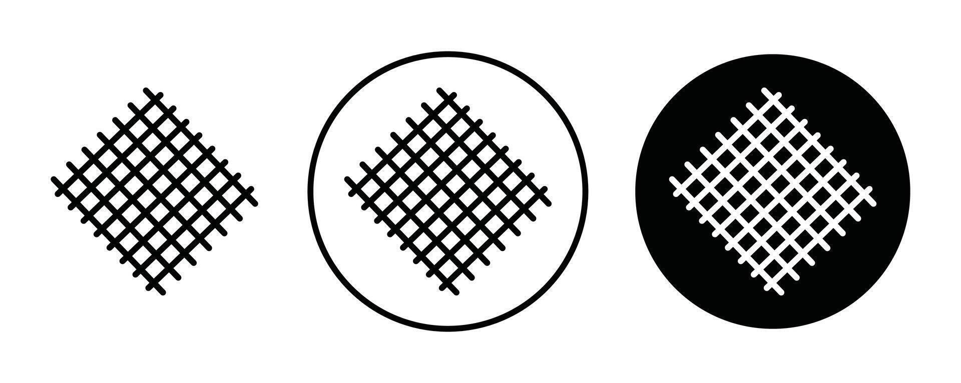 Texture fabric icon line art vector