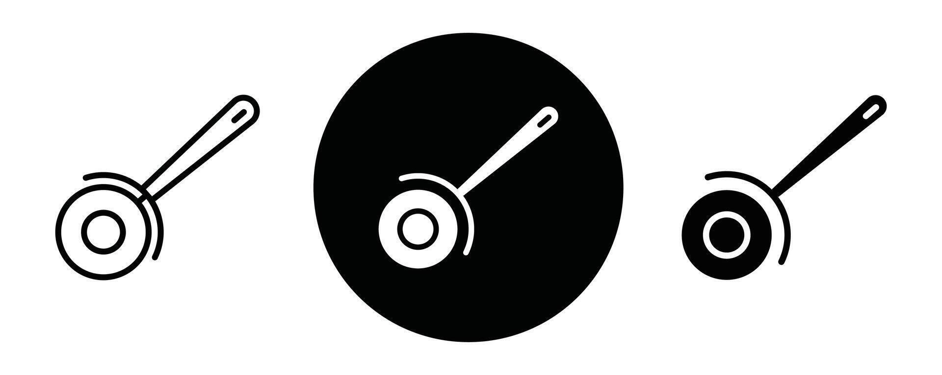 Slicer pizza outline icon collection or set. Slicer pizza Thin line art vector