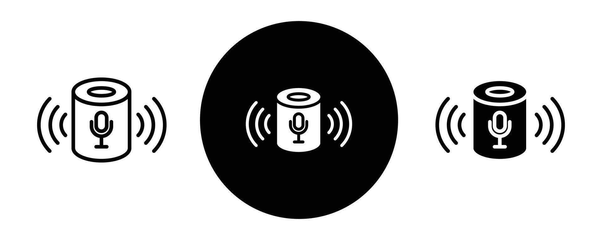 Smart speaker outline icon collection or set. Smart speaker Thin line art vector