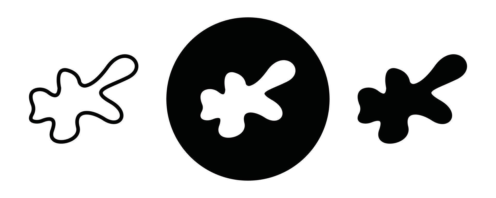 Slime outline icon collection or set. Slime Thin line art vector