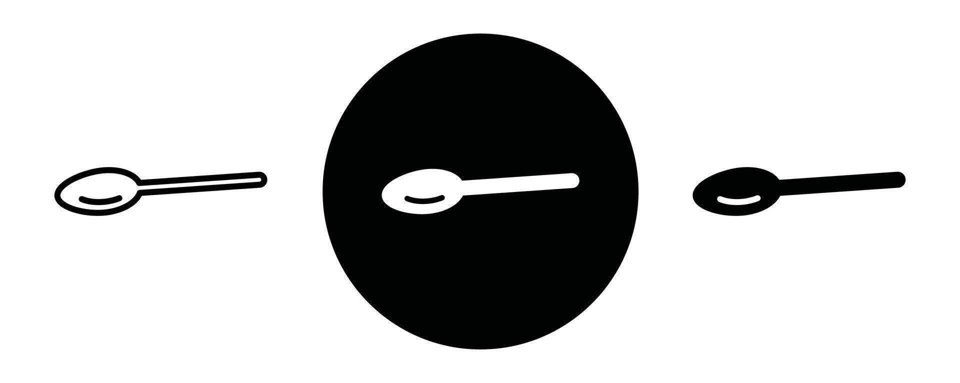 Spoon outline icon collection or set. Spoon Thin line art vector