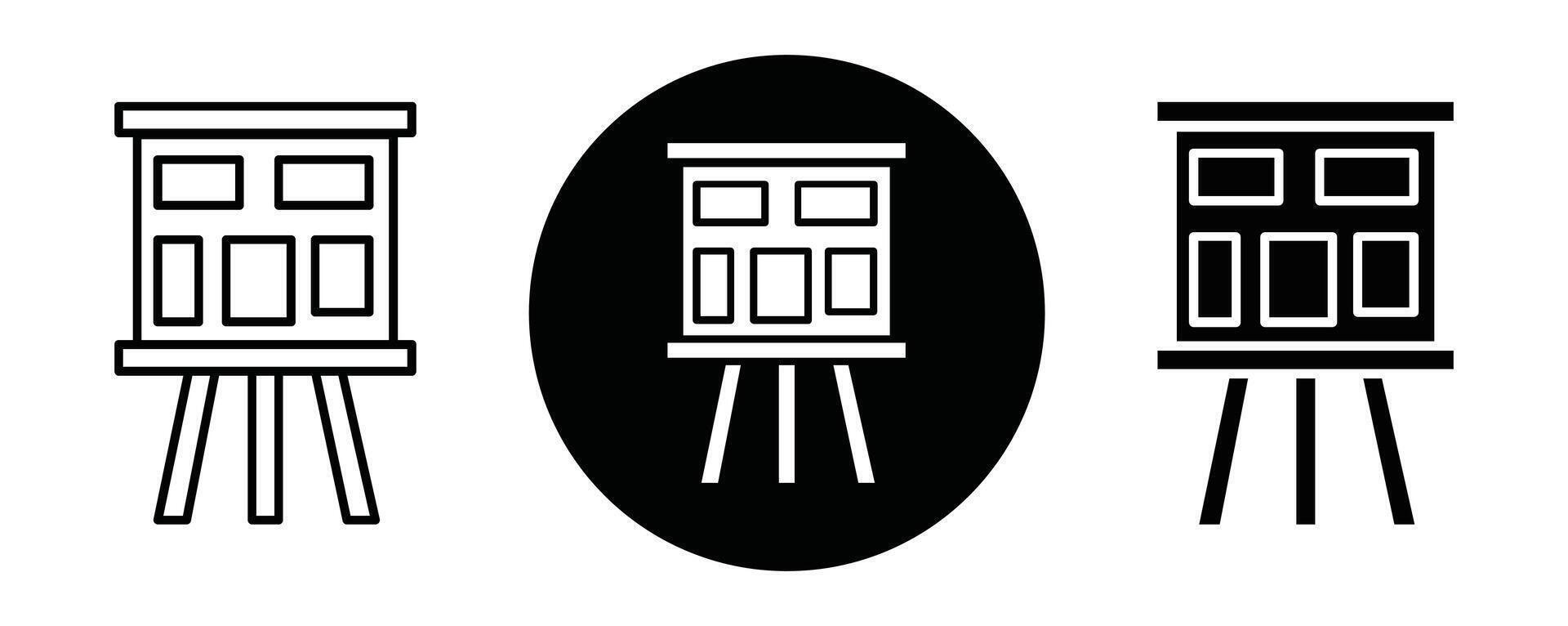 Storyboard outline icon collection or set. Storyboard Thin line art vector
