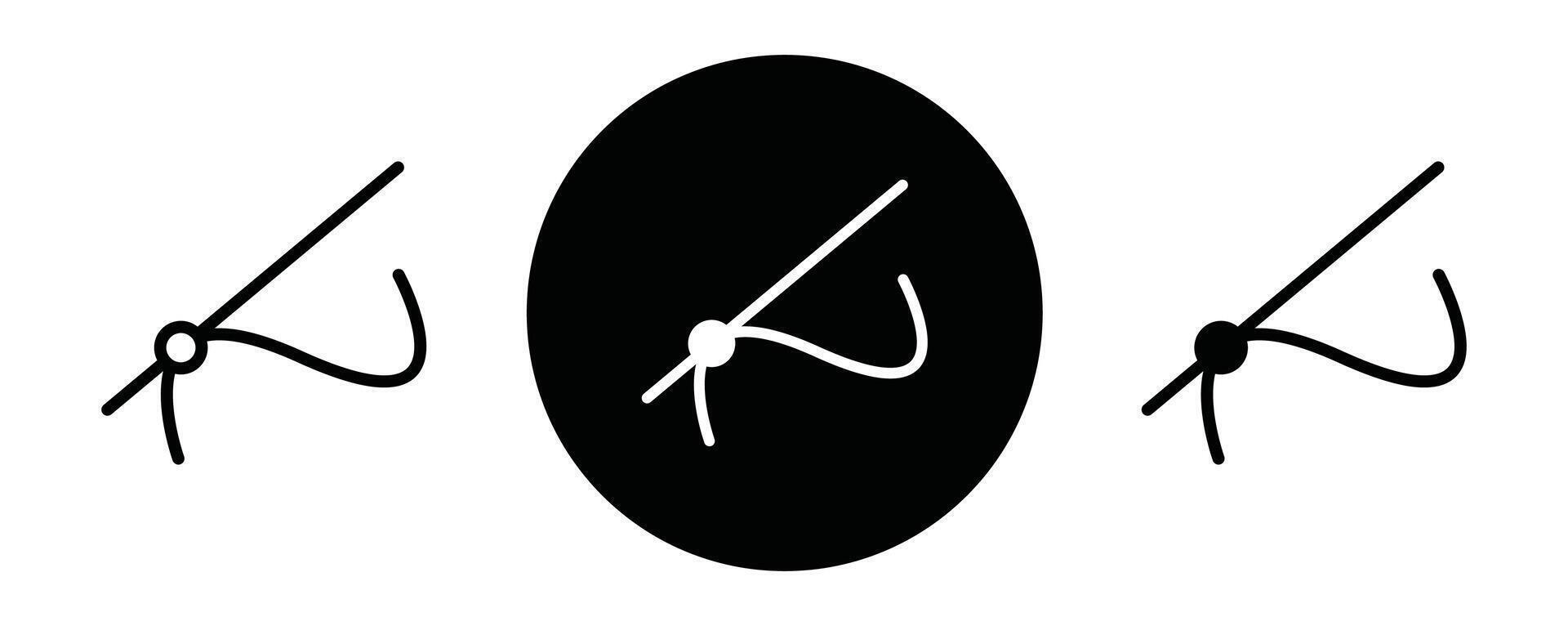Tangent outline icon collection or set. Tangent Thin line art vector