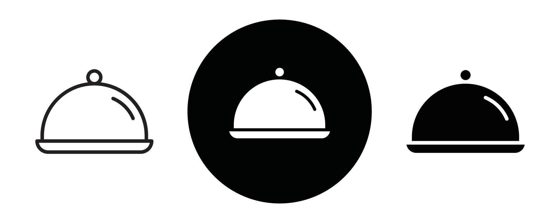 Tray of Food outline icon collection or set. Tray of Food Thin line art vector