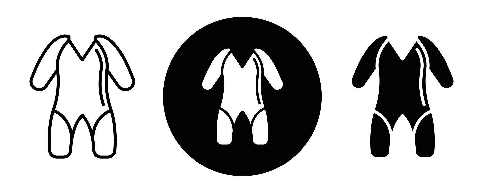 Wetsuit outline icon collection or set. Wetsuit Thin line art vector