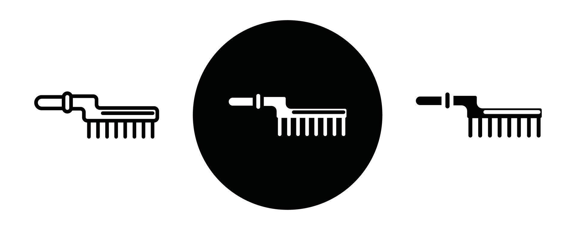Wire brush outline icon collection or set. Wire brush Thin line art vector