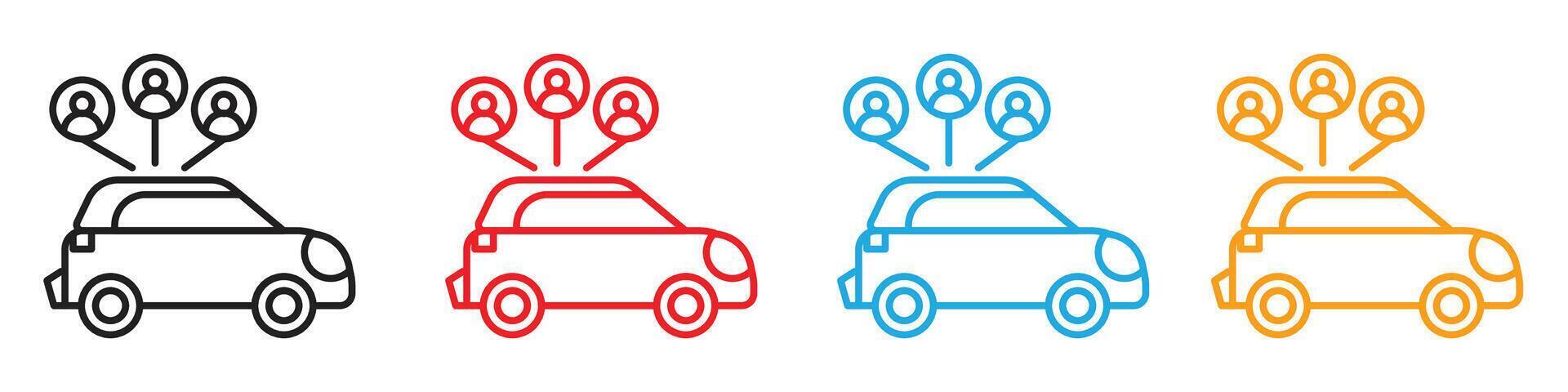 Group Transportation Icon for Efficient and Eco-Friendly Travel vector