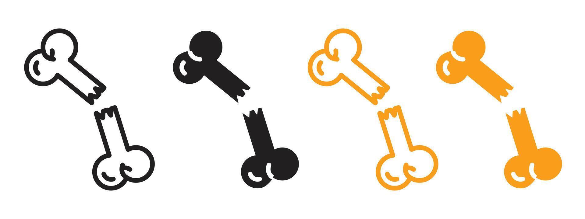 Icons for Orthopedic Surgery and Bone Repair in Medical and Veterinary Care vector