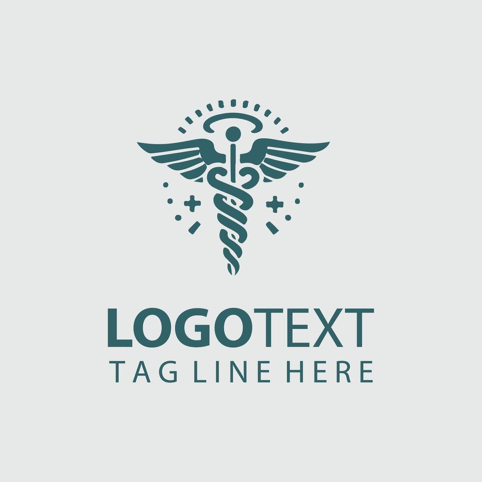 caduceus Logo Illustrations vector