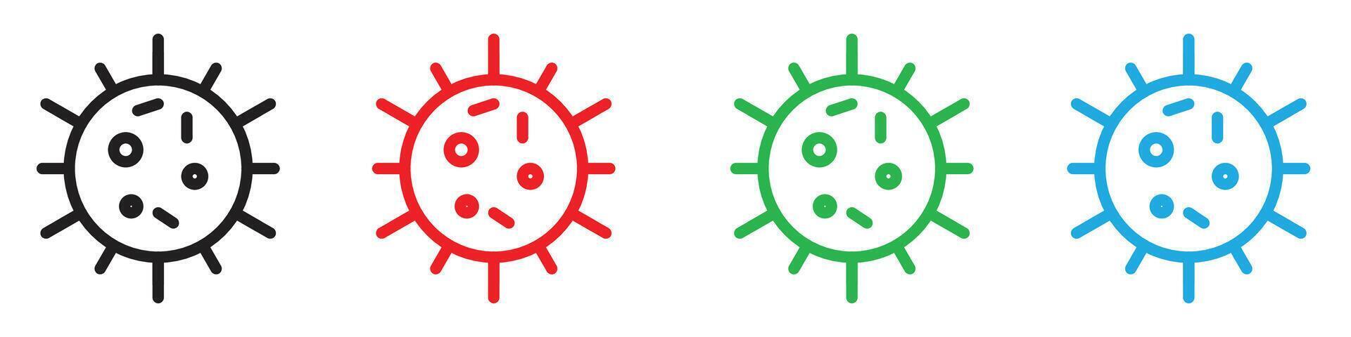 Bacteria icon showing microbial life, suitable for healthcare, scientific research, and educational purposes vector