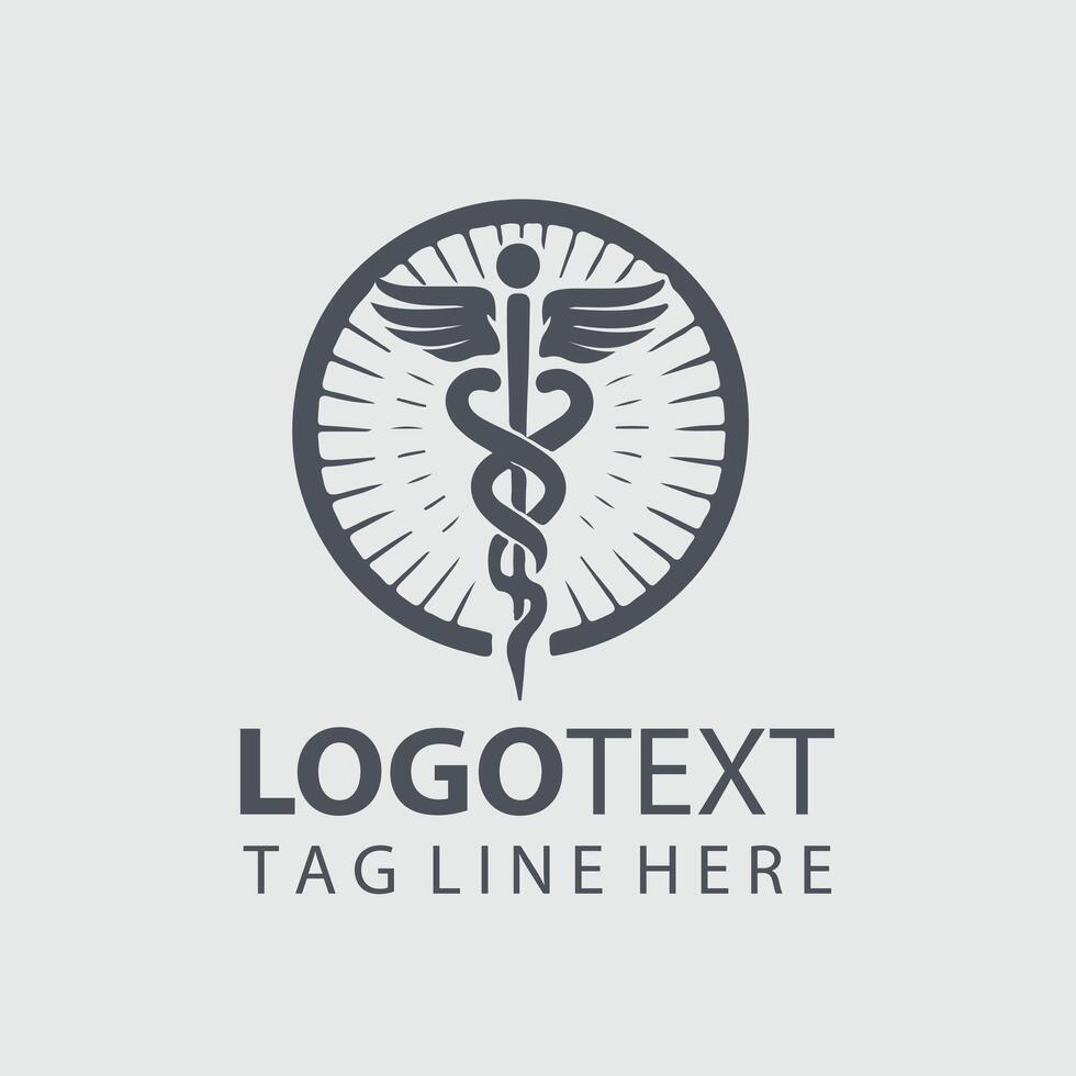 caduceus Logo Illustrations vector