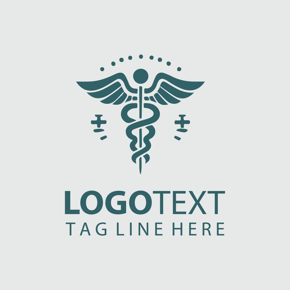 caduceus Logo Illustrations vector