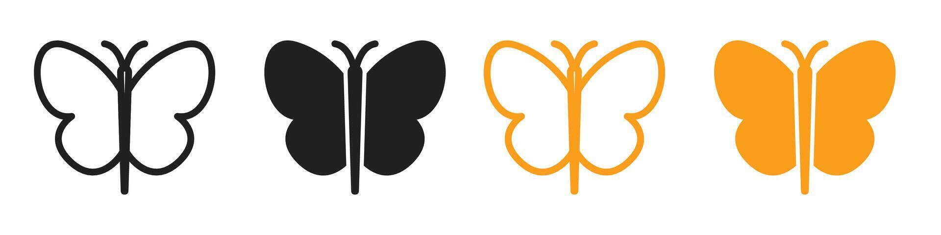 Butterfly icon line art vector