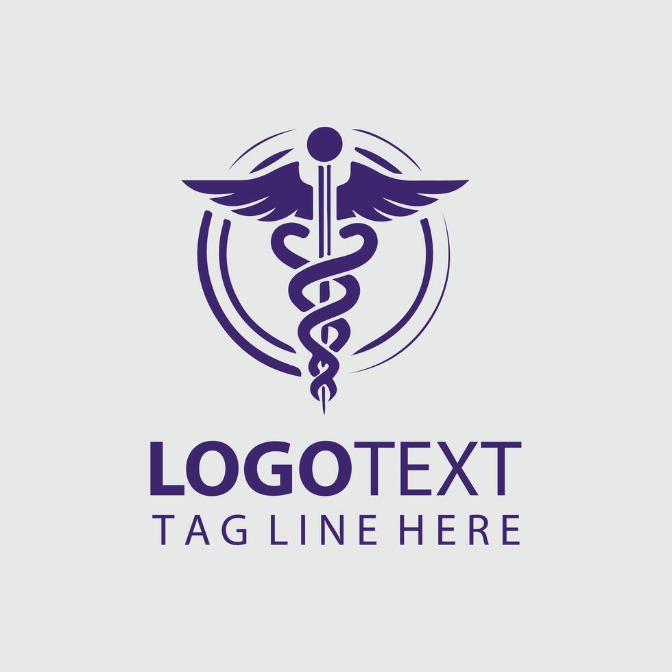 caduceus Logo Illustrations vector