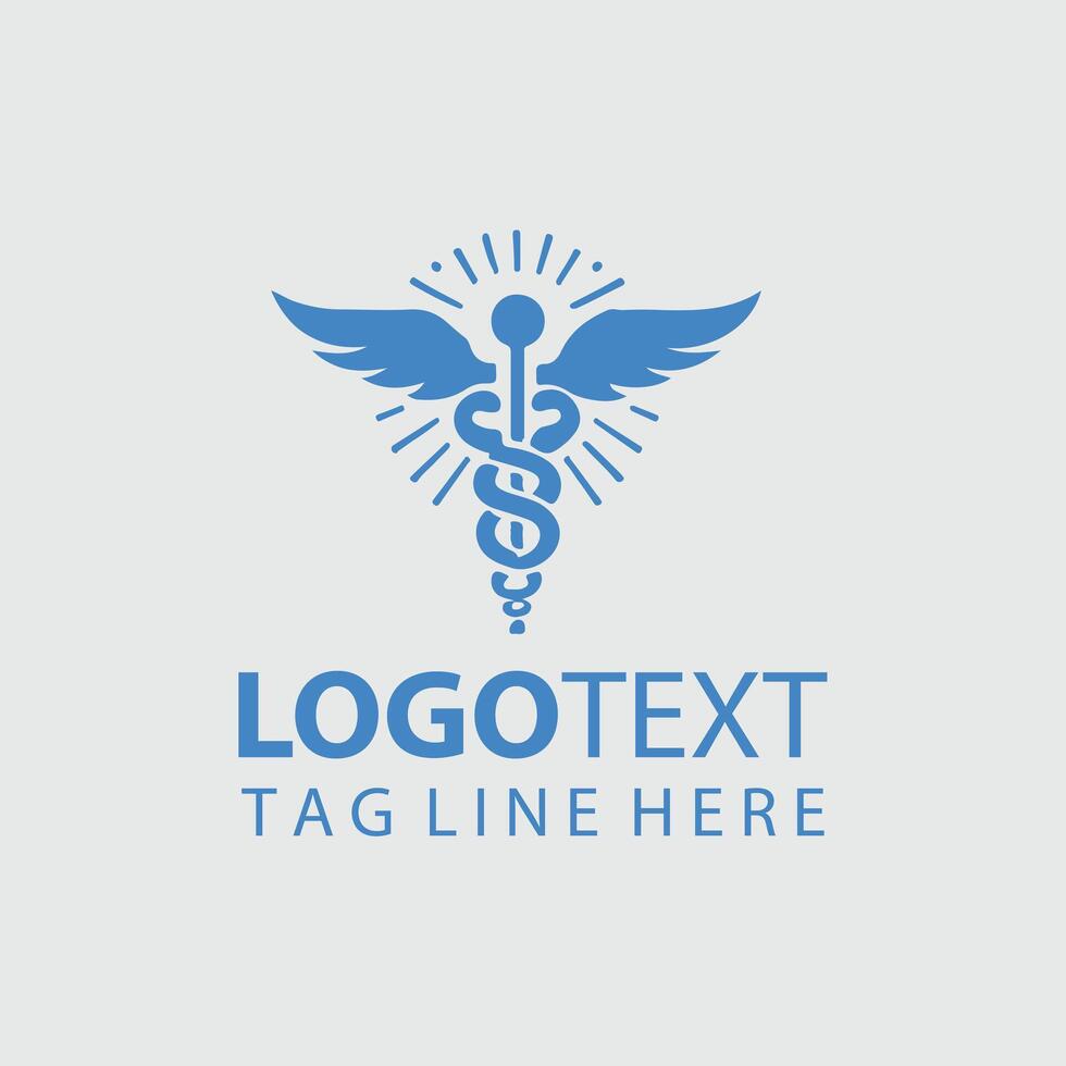 caduceus Logo Illustrations vector