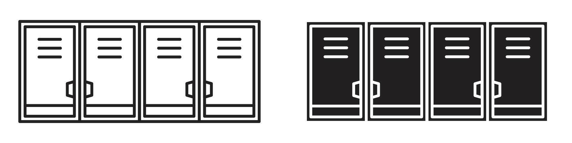 Banking locker icon representing secure financial storage and safety, perfect for banks, vaults, and financial institutions vector