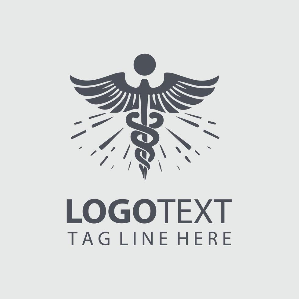 caduceus Logo Illustrations vector