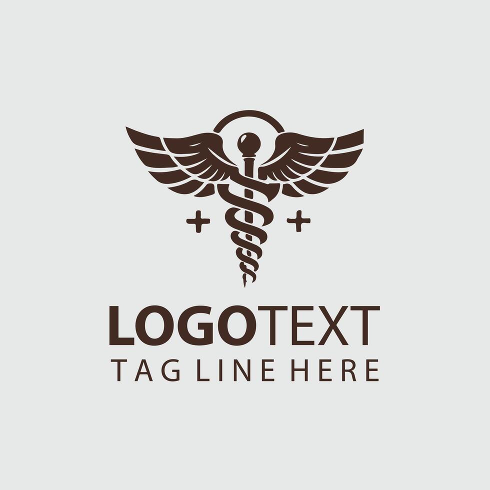 caduceus Logo Illustrations vector