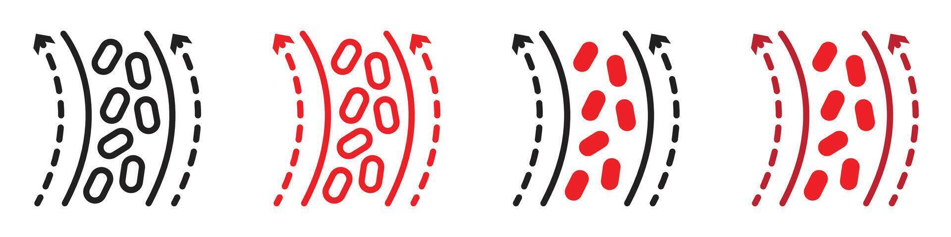 Blood flow icon line art vector
