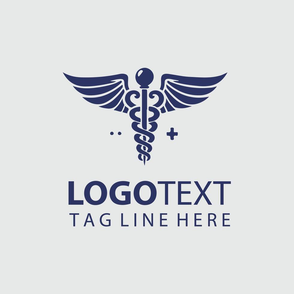 caduceus Logo Illustrations vector