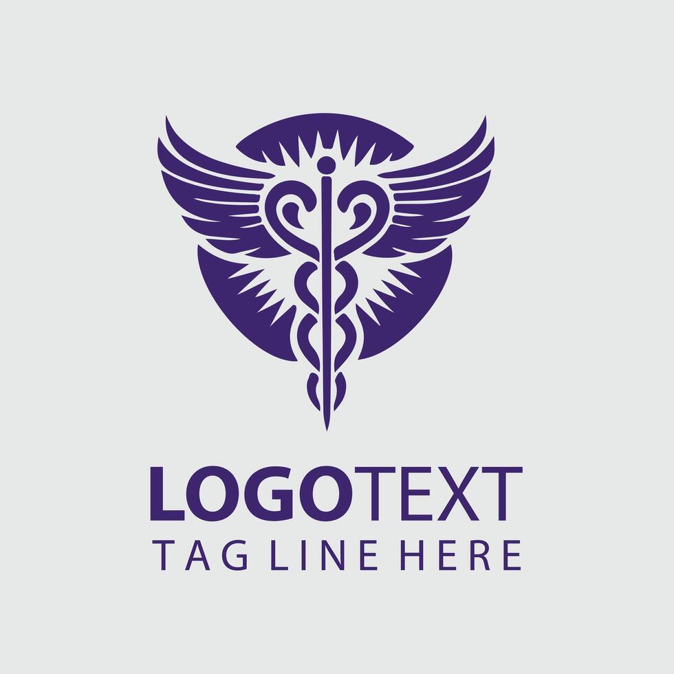 caduceus Logo Illustrations vector
