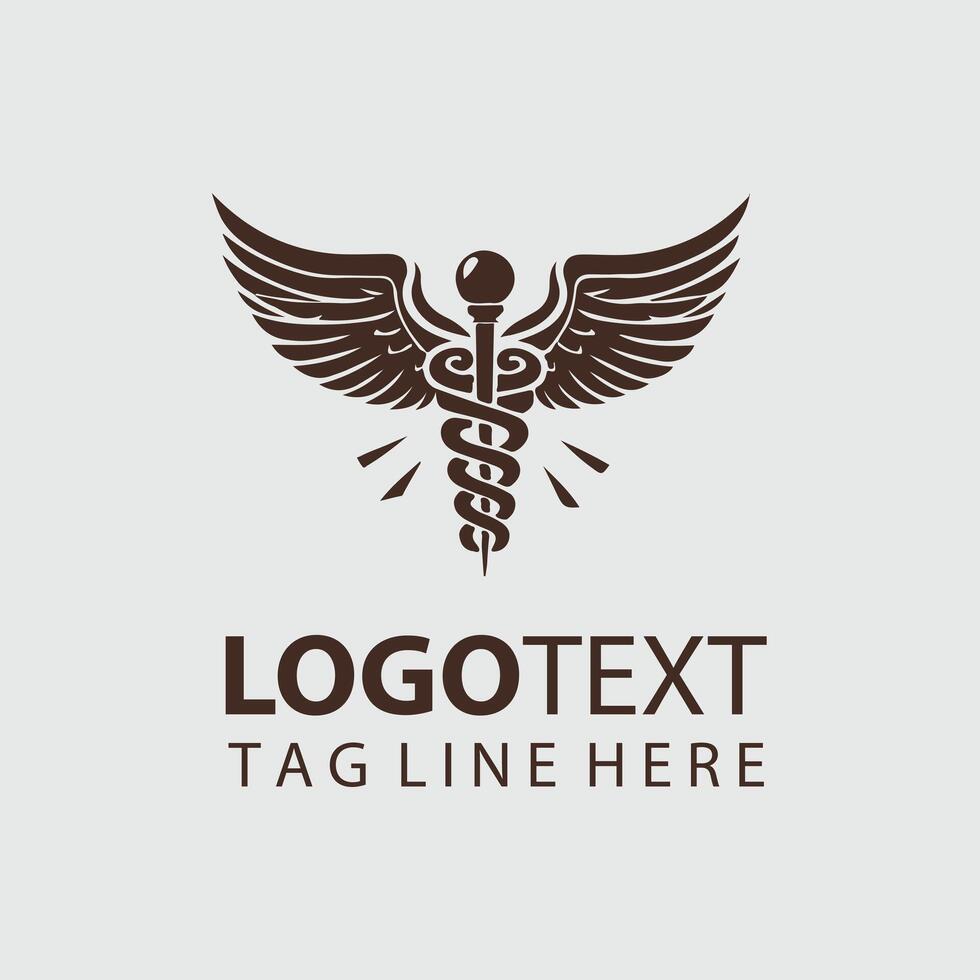 caduceus Logo Illustrations vector